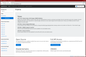 MyDNSHost LoggedIn Homepage